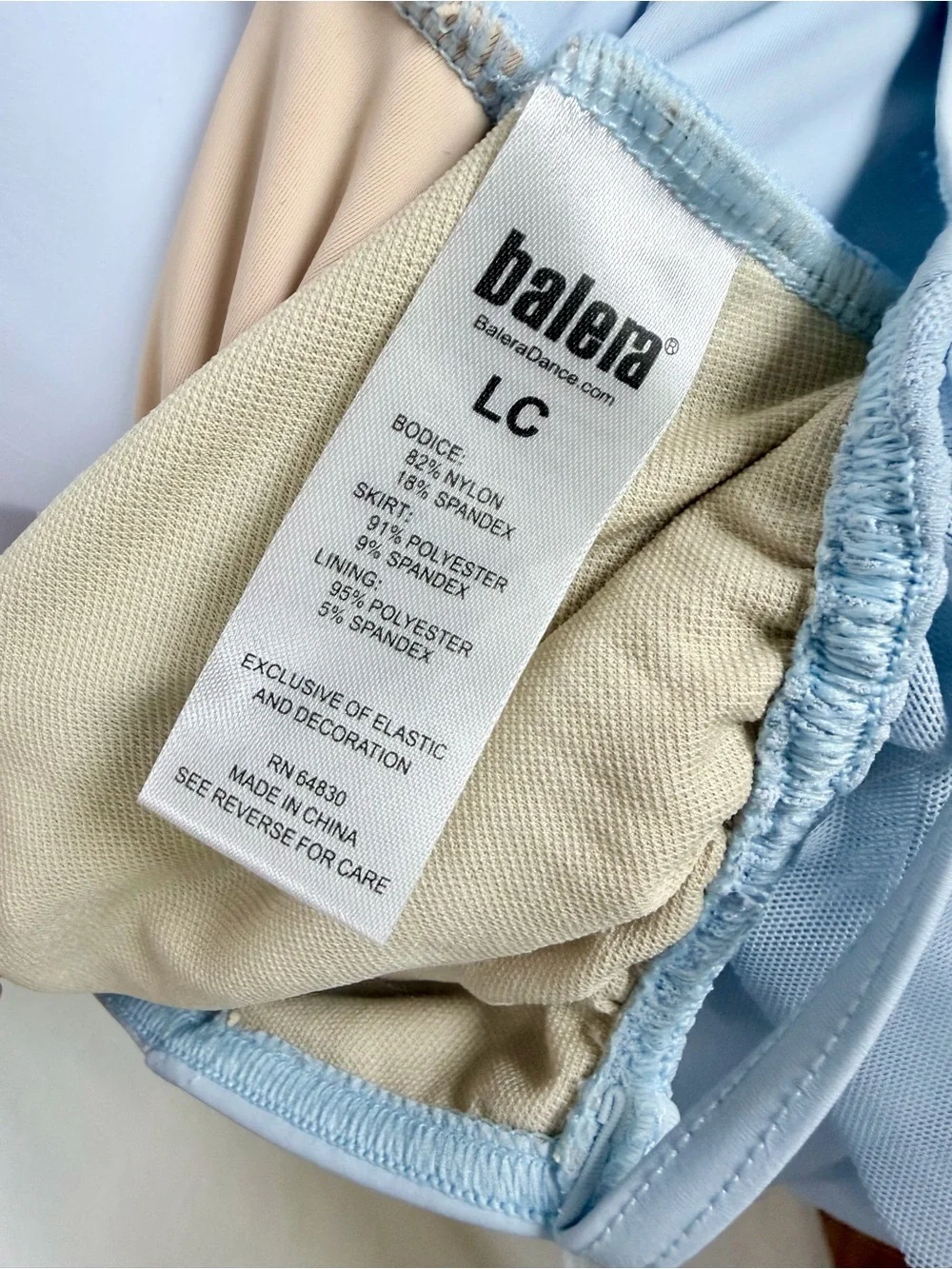 Balera Light Blue Mesh Lyrical Dance Dress Leotard Costume Girls LC Large Child